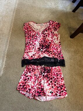 Linea Donatella Soft Print Shortie PJ Set Sz S